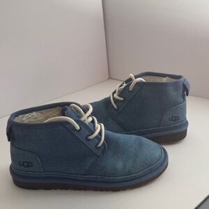 UGG Kids Denim Blue Lace-Up Boots